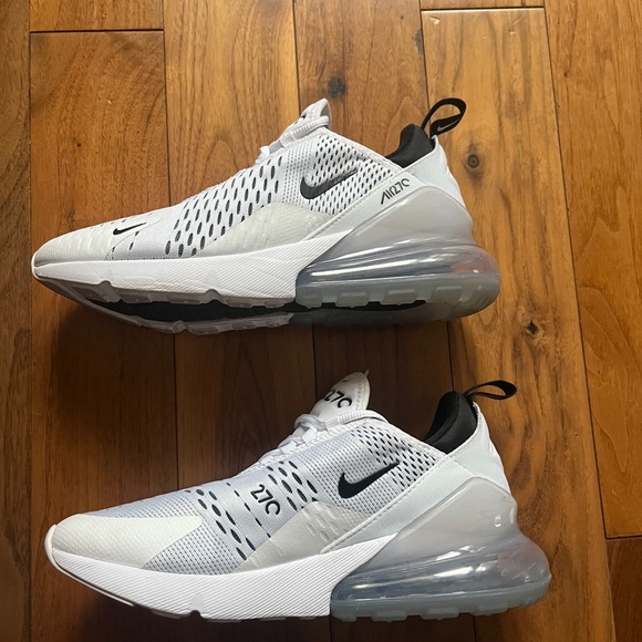 Nike Air Max 270 White and Black Sneakers - Picture 1 of 5